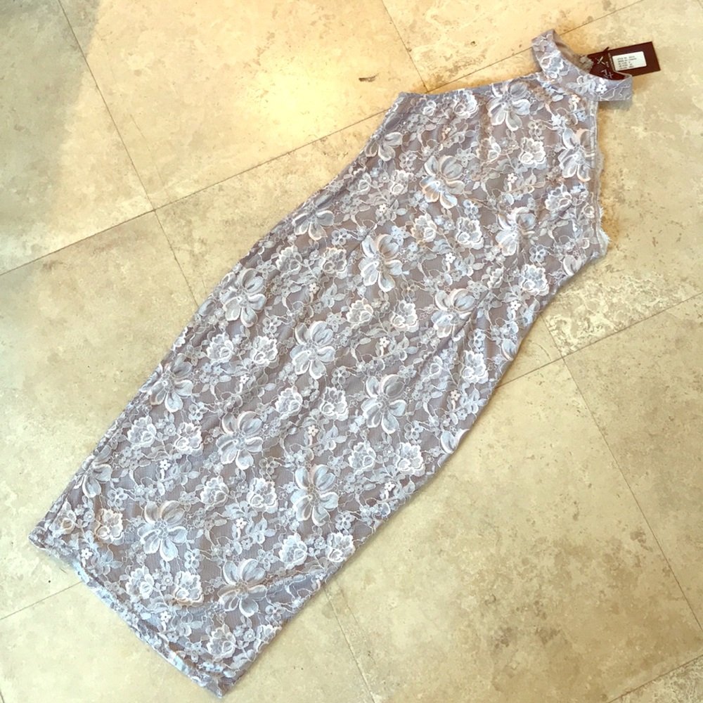 Grey Lace Dress